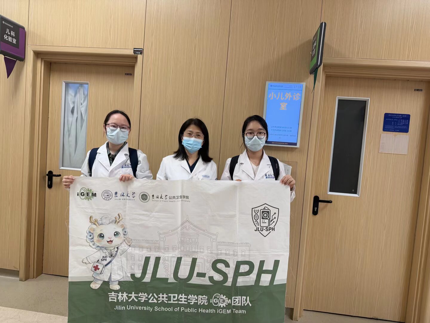 Team members meeting frontline healthcare workers
